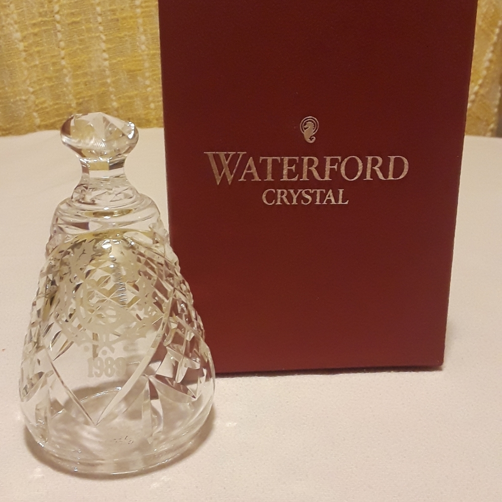 Waterford 1989 12 Days of Christmas, 6 Geese-a-Laying Crystal Holiday Bell